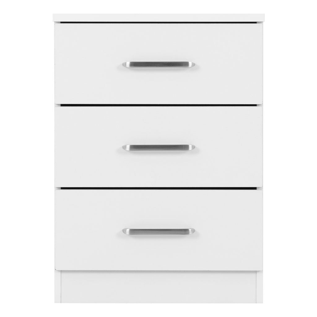 Wooden Bedside Cabinet With 3 Drawers - Dakota