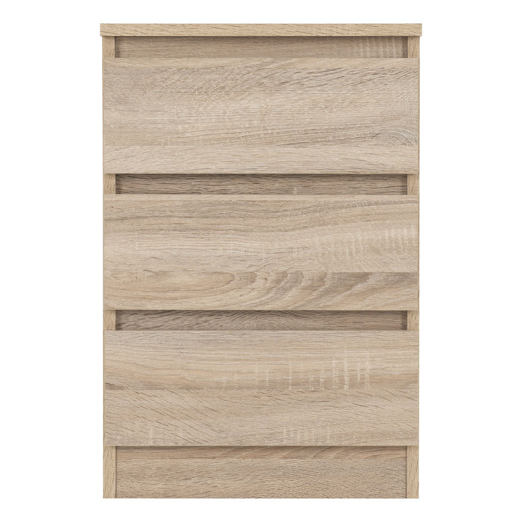 Wooden Bedside Cabinet With 3 Drawers in Set Of 2 - Malvern