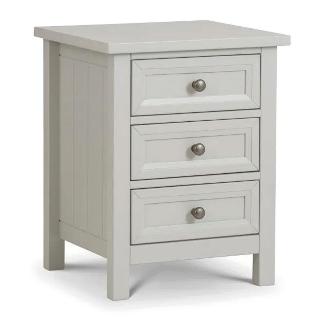 Wooden Bedside Cabinet With 3 Drawers - Maine
