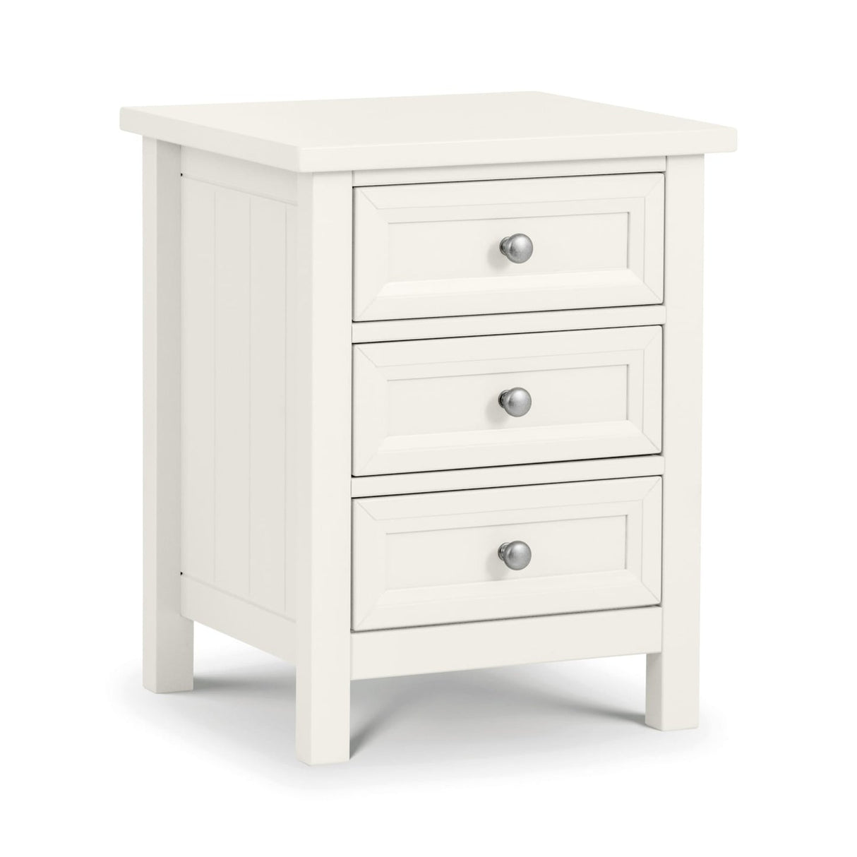 Wooden Bedside Cabinet With 3 Drawers - Maine