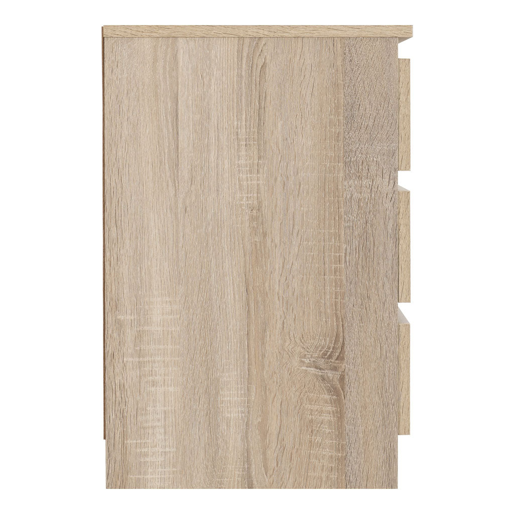 Wooden Bedside Cabinet With 3 Drawers - Malvern