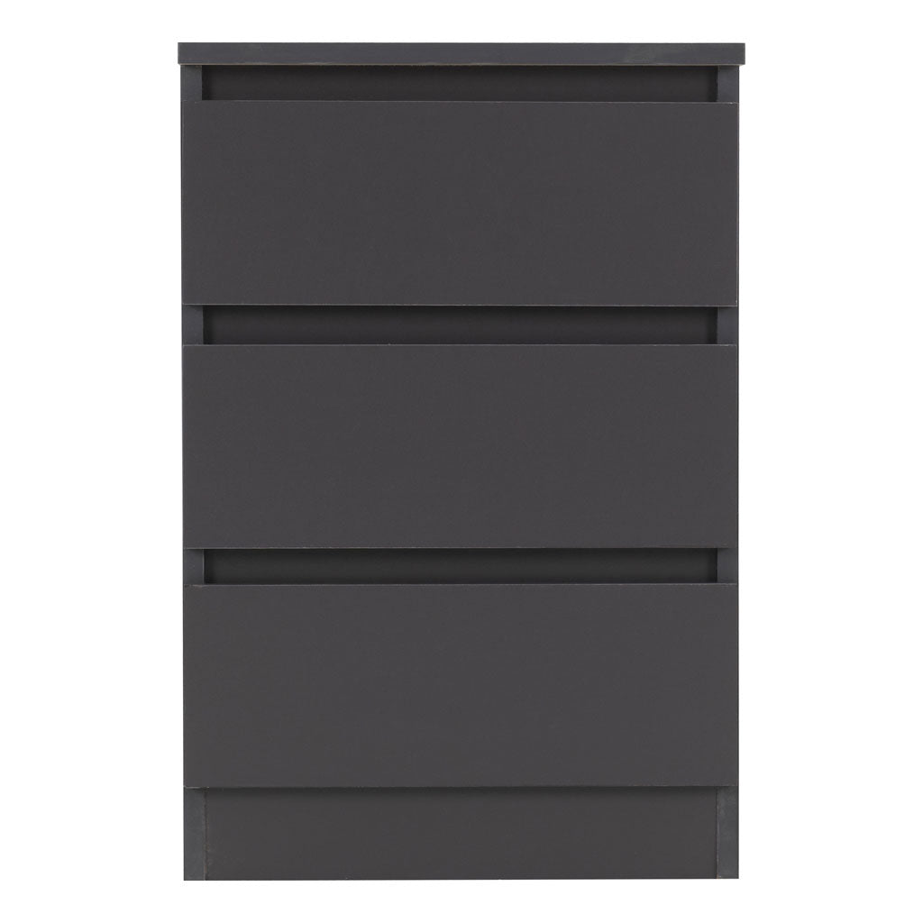Wooden Bedside Cabinet With 3 Drawers - Malvern