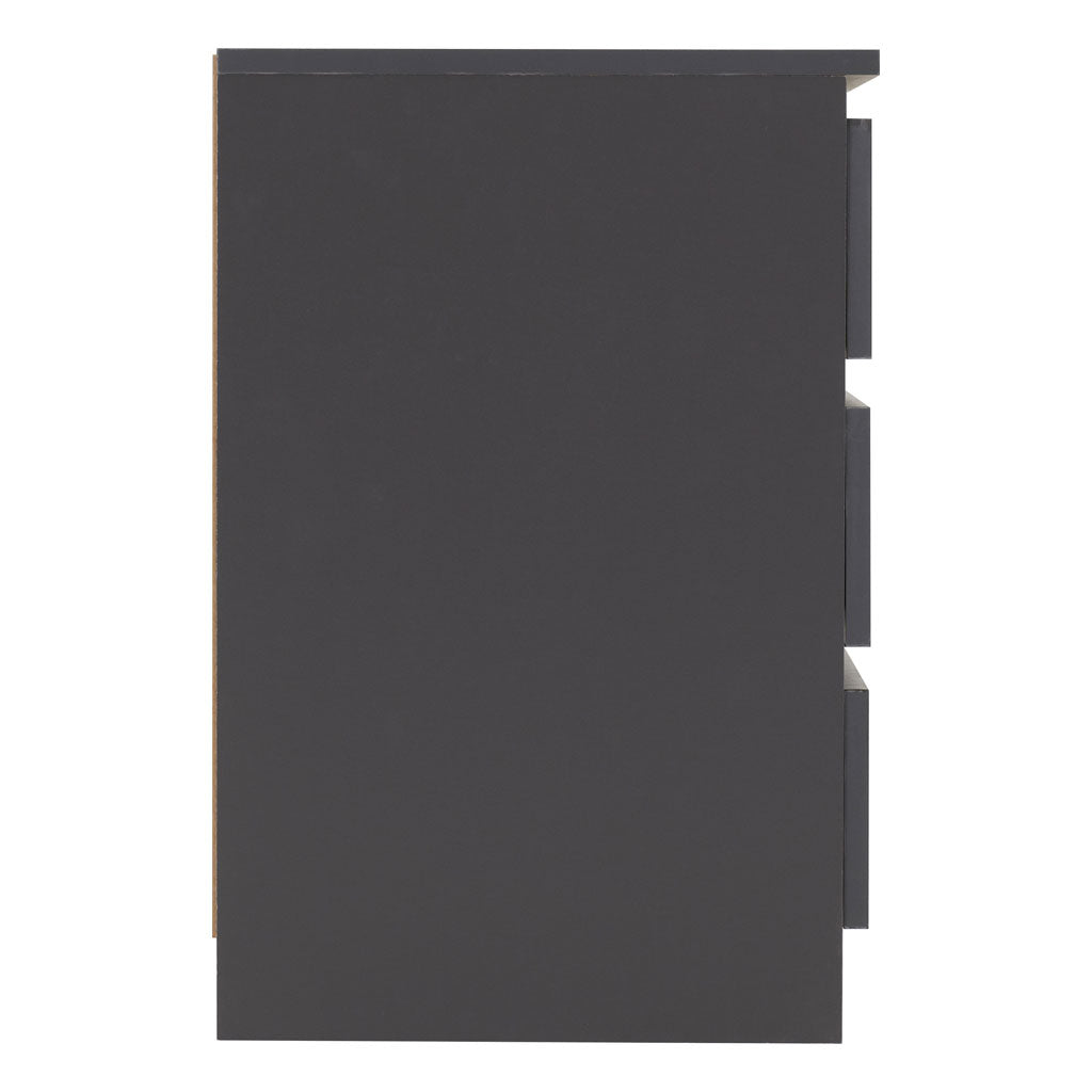 Wooden Bedside Cabinet With 3 Drawers - Malvern