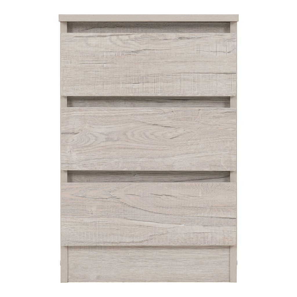 Wooden Bedside Cabinet With 3 Drawers - Malvern