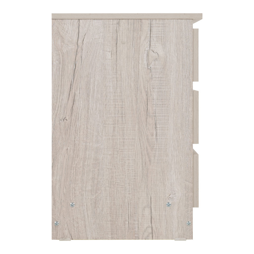 Wooden Bedside Cabinet With 3 Drawers - Malvern