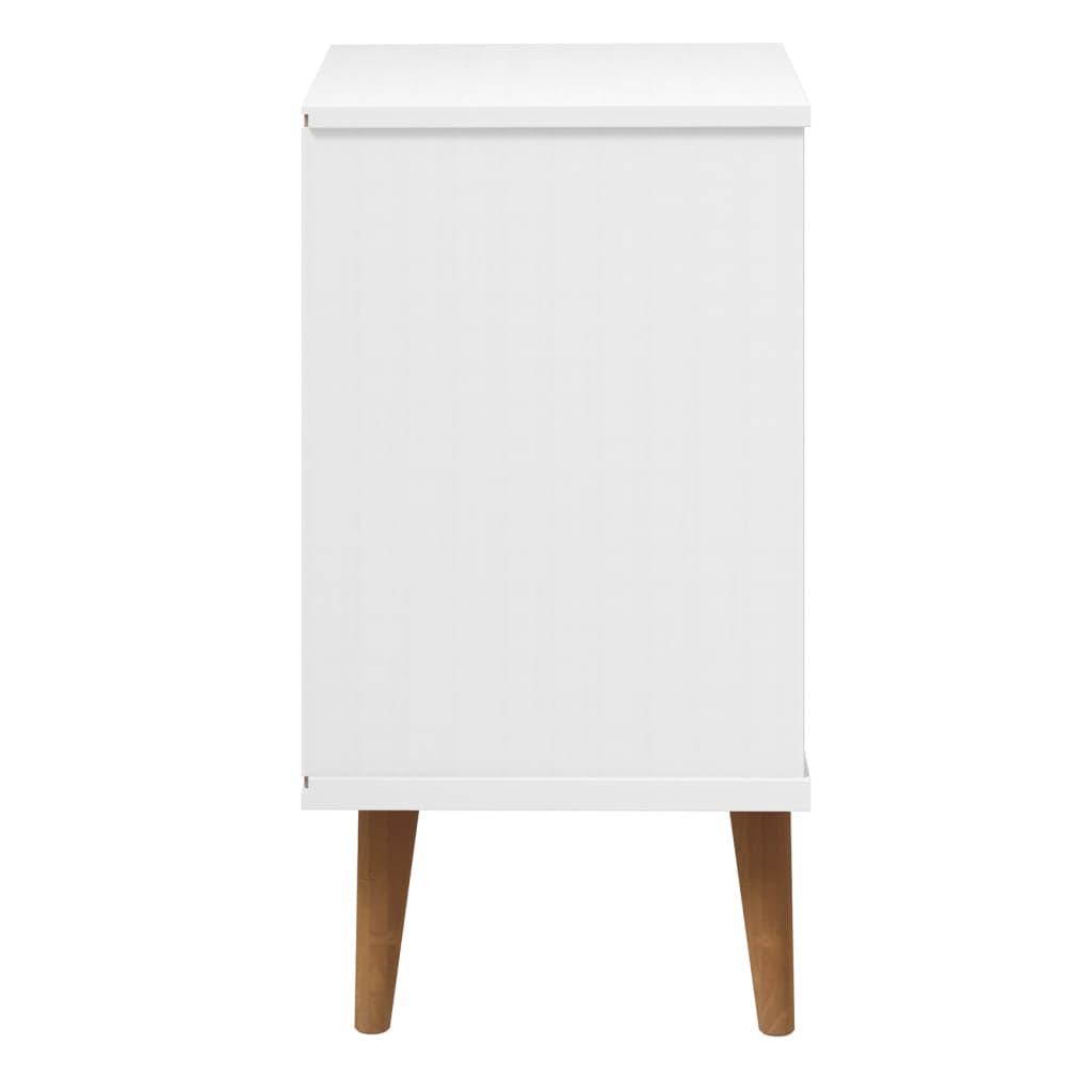 Wooden Bedside Cabinet With 3 Drawers - Molde