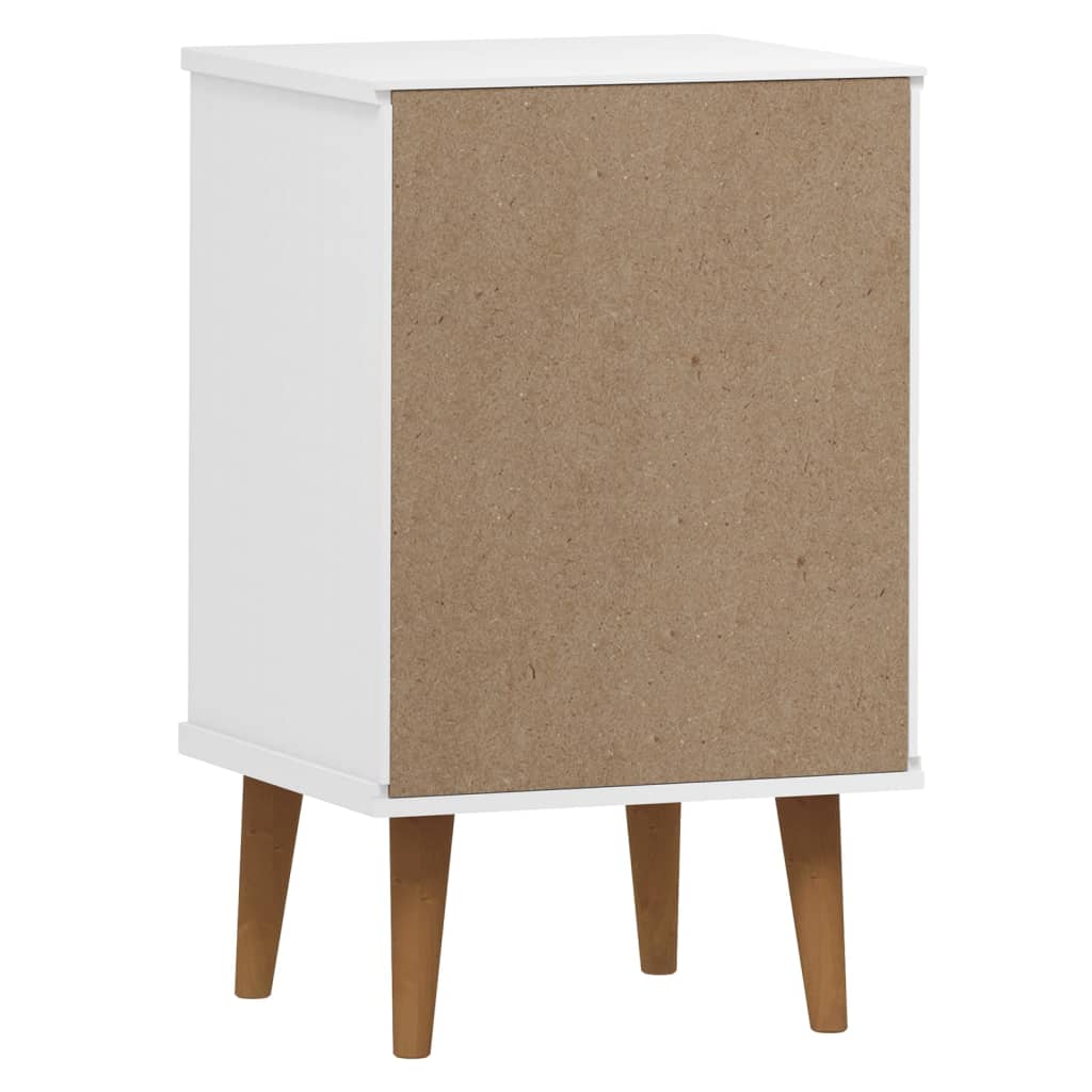 Wooden Bedside Cabinet With 3 Drawers - Molde