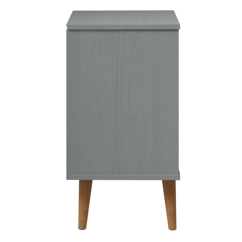 Wooden Bedside Cabinet With 3 Drawers - Molde