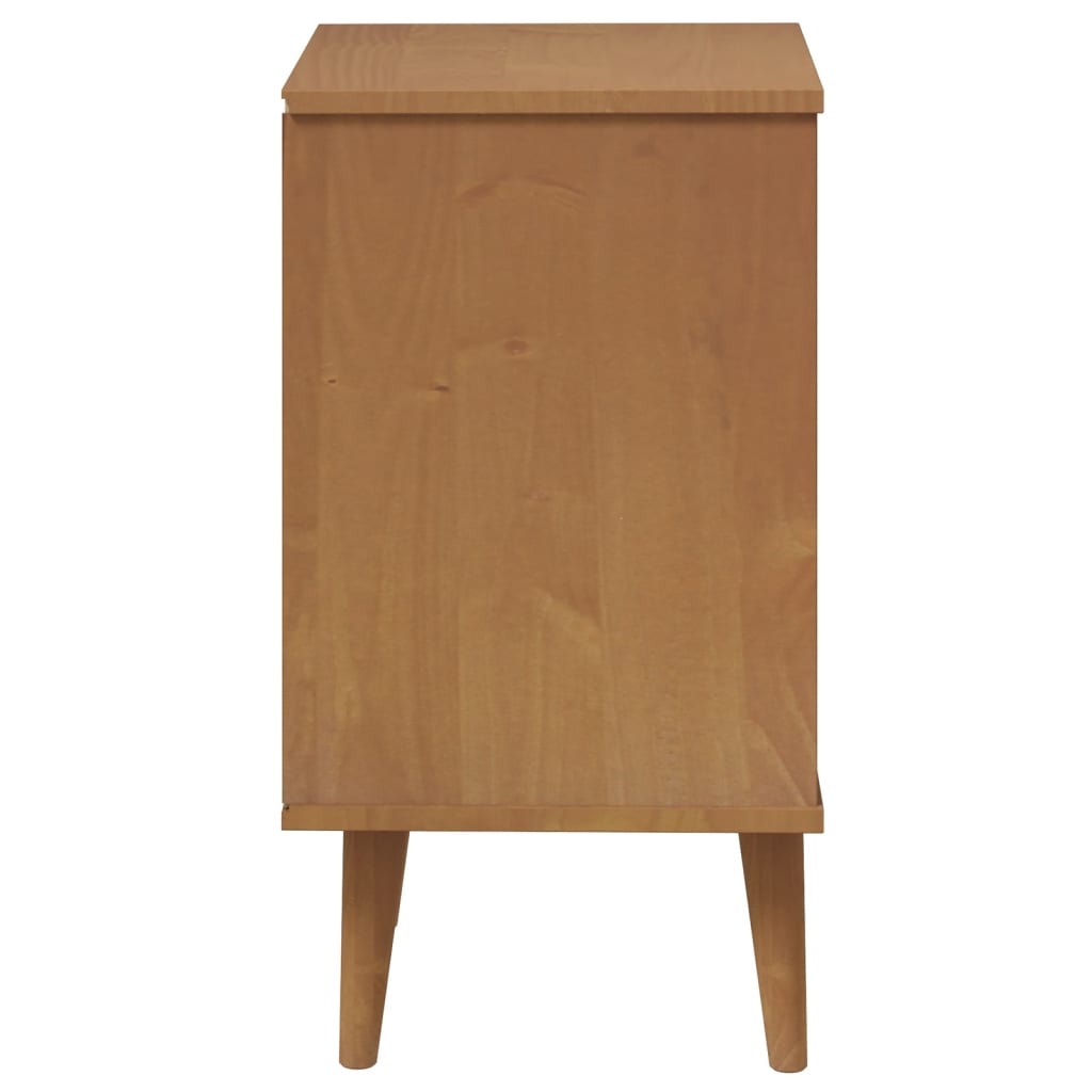 Wooden Bedside Cabinet With 3 Drawers - Molde