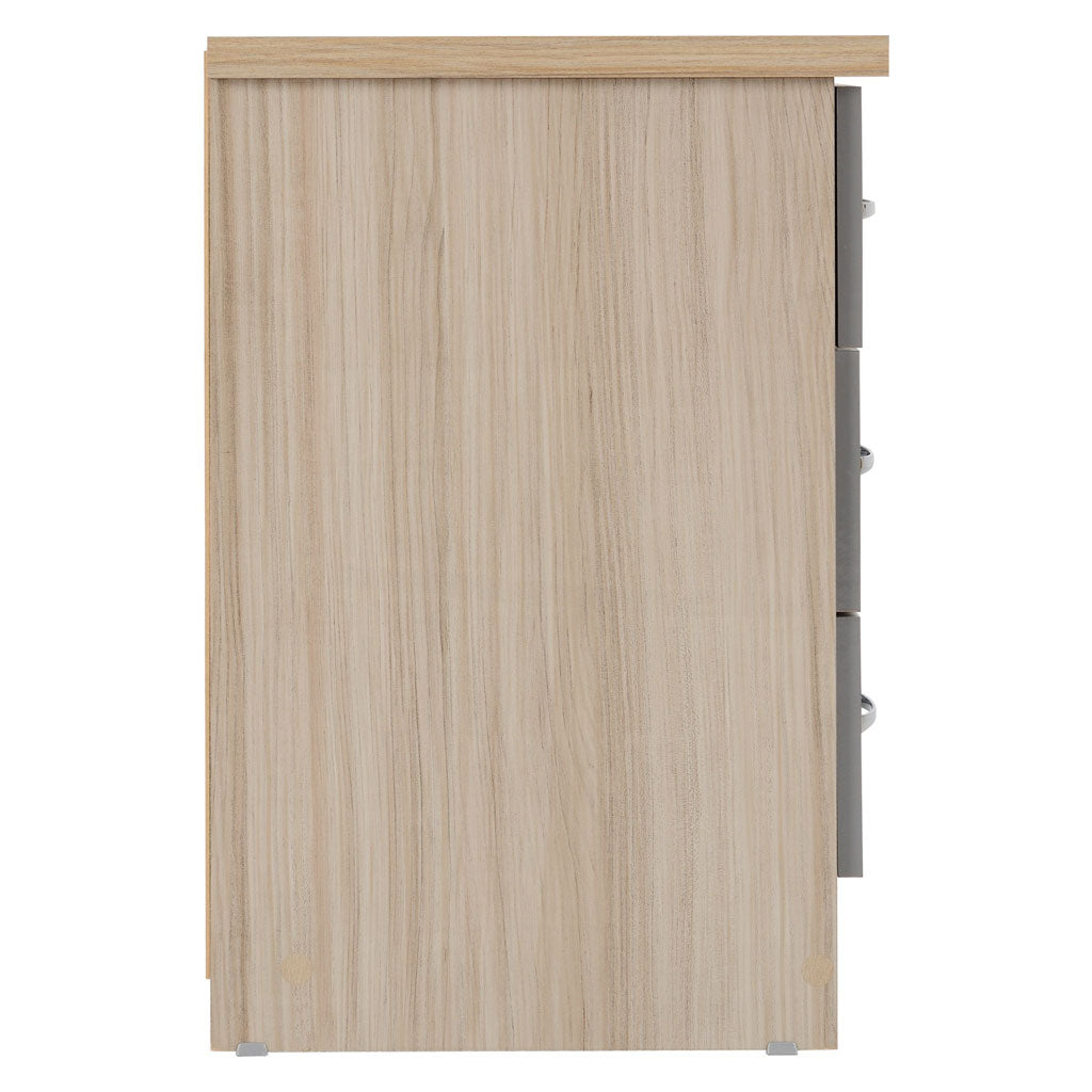 Wooden Bedside Cabinet With 3 Drawers - Nevada