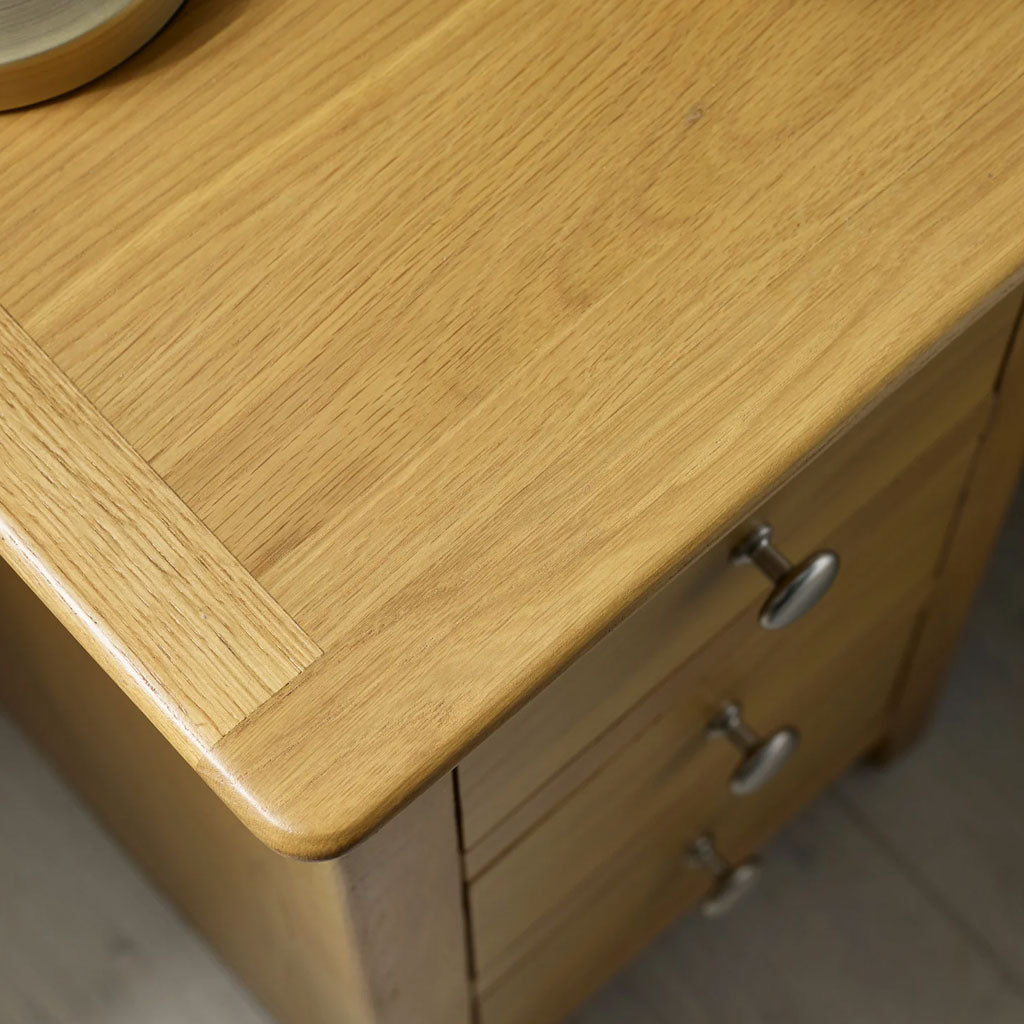 Wooden Bedside Cabinet With 3 Drawers - Somerset