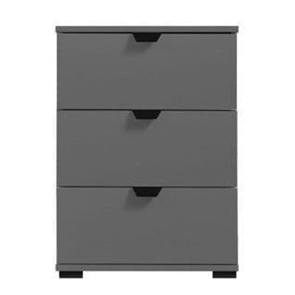 Wooden Bedside Cabinet With 3 Drawers - Valentine