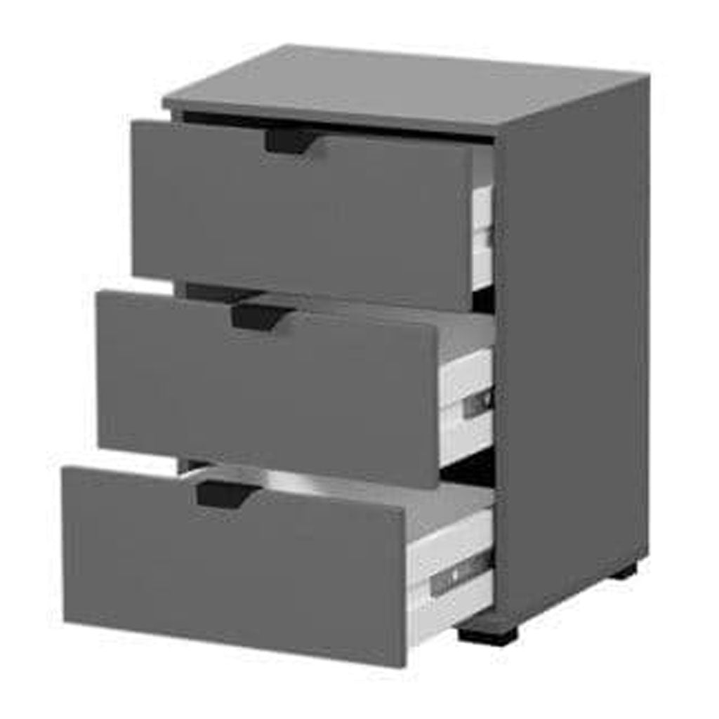 Wooden Bedside Cabinet With 3 Drawers - Valentine