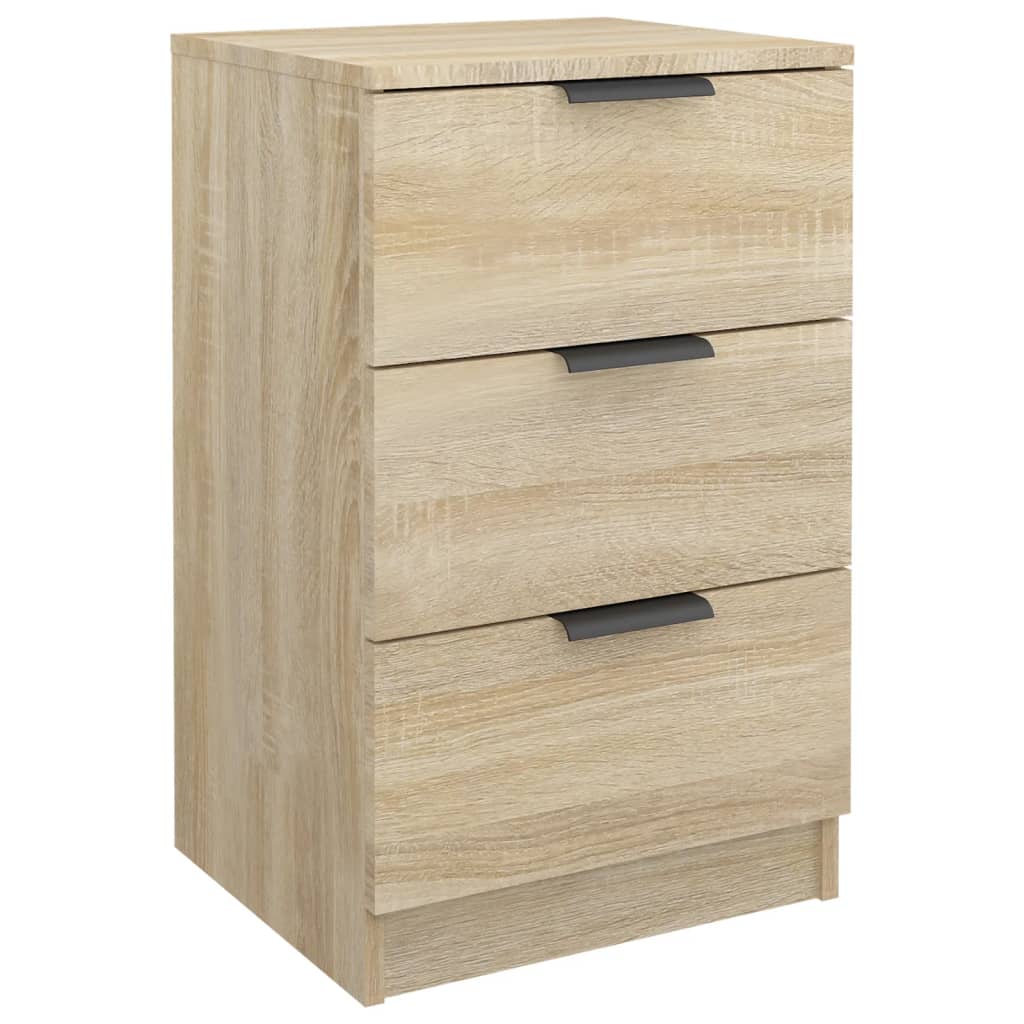 Wooden Bedside Cabinet With 3 Drawers - Vantage Home