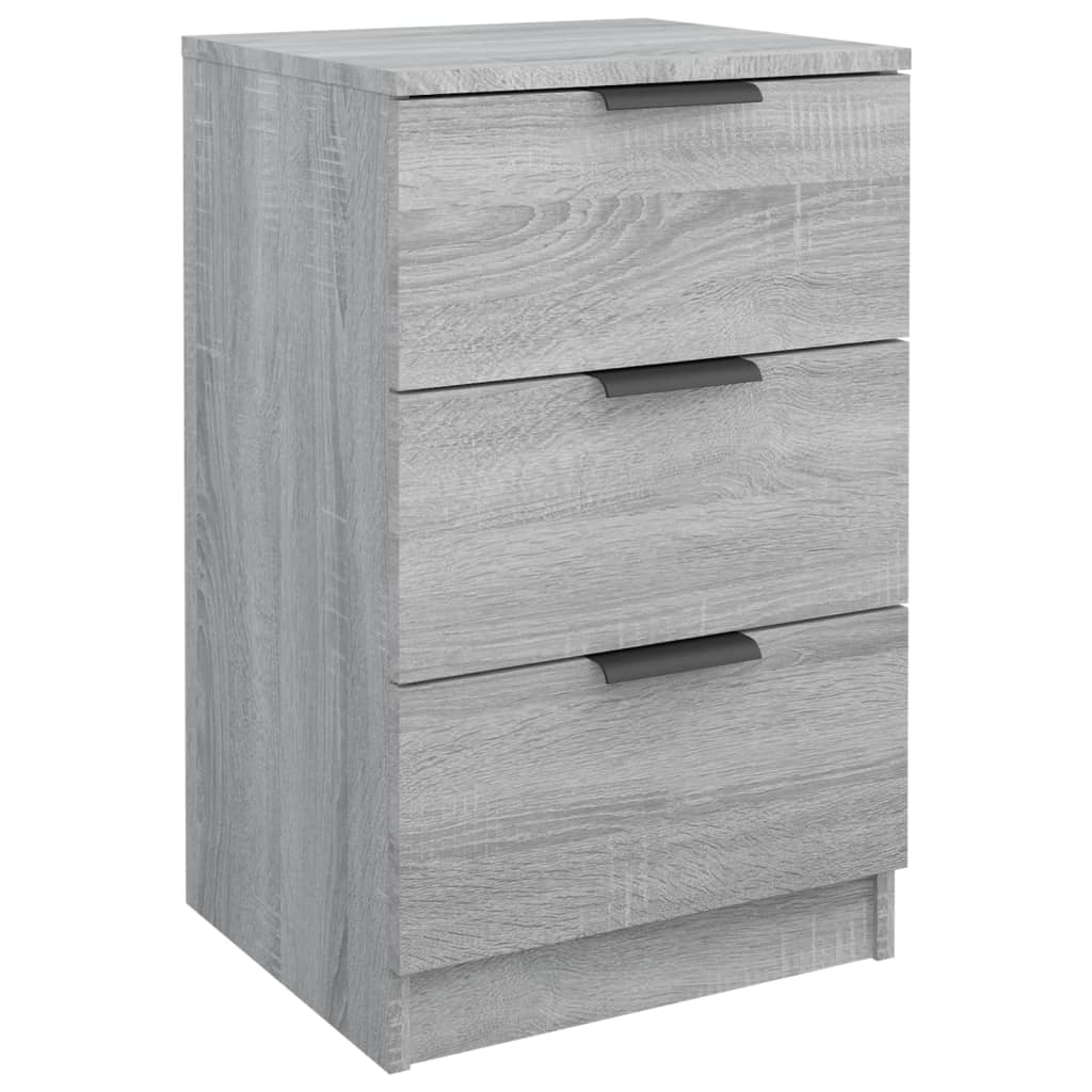 Wooden Bedside Cabinet With 3 Drawers - Vantage Home
