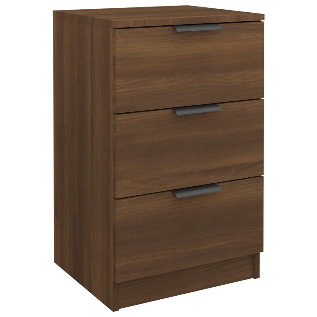 Wooden Bedside Cabinet With 3 Drawers - Vantage Home