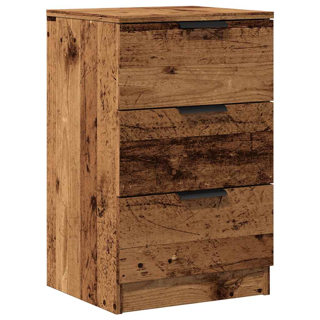 Wooden Bedside Cabinet With 3 Drawers - Vantage Home