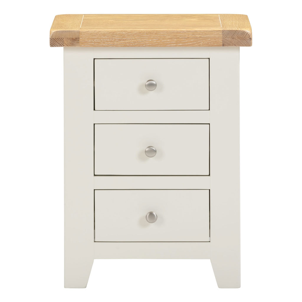 Wooden Bedside Cabinet With 3 Drawers - Windsor