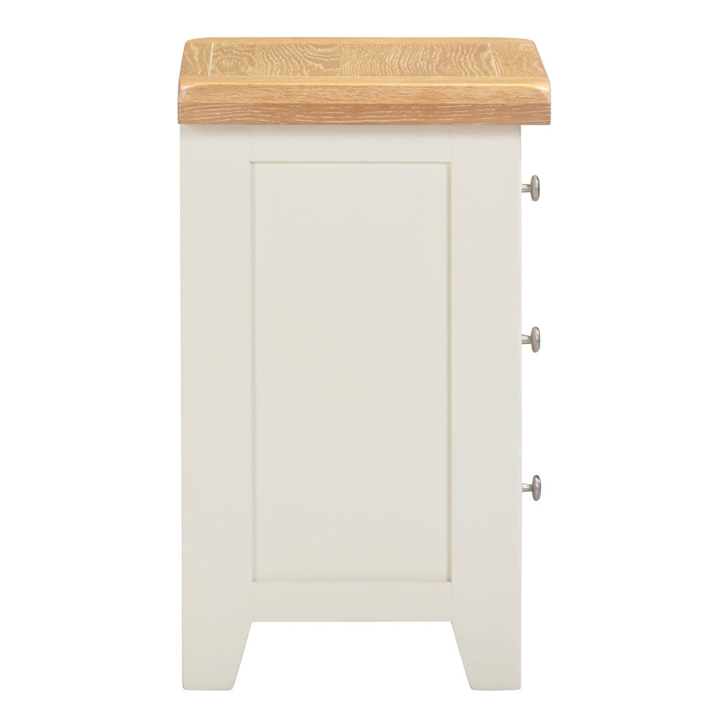 Wooden Bedside Cabinet With 3 Drawers - Windsor