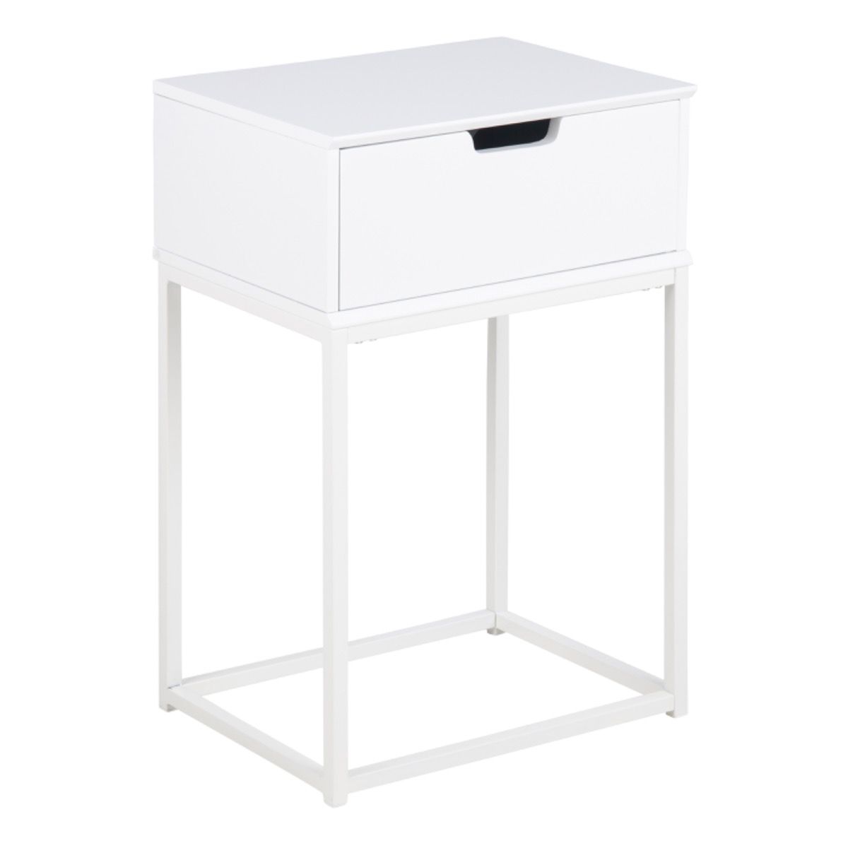 Wooden Bedside Table With 1 Drawer - Mitra