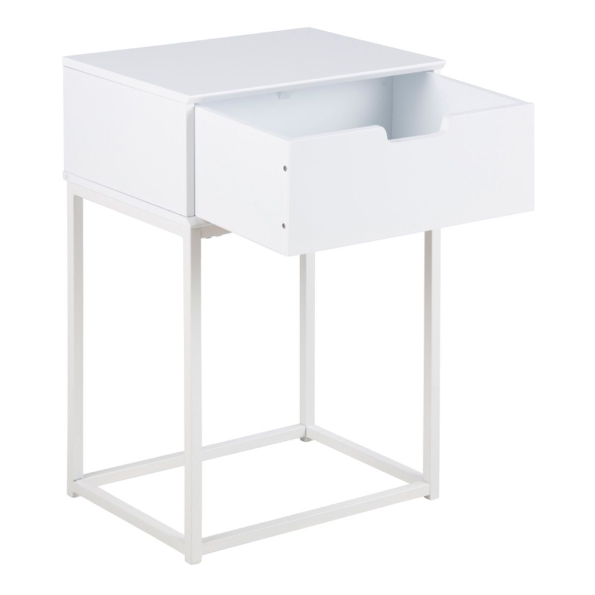Wooden Bedside Table With 1 Drawer - Mitra
