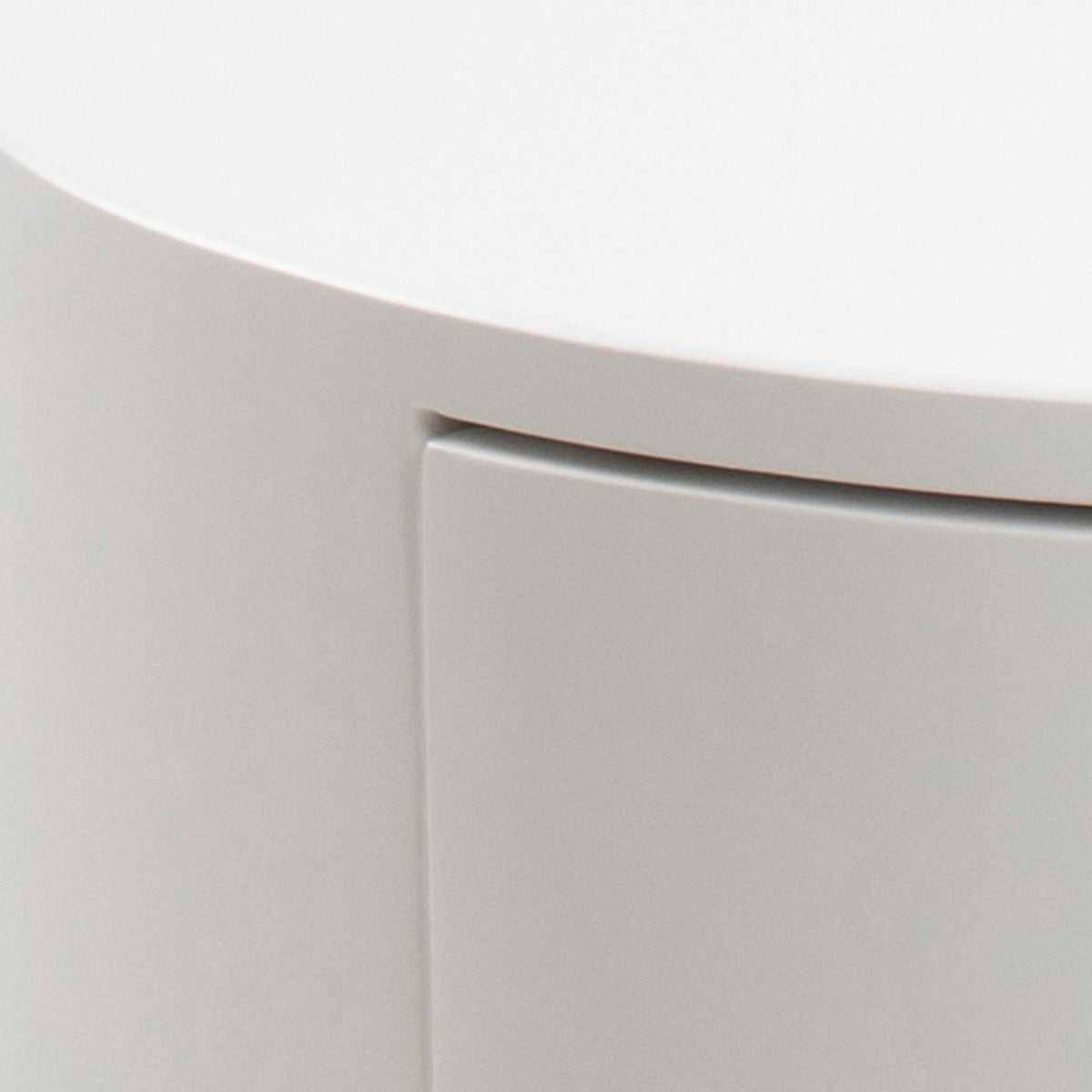 Wooden Bedside Table Round With 1 Drawer - Polo