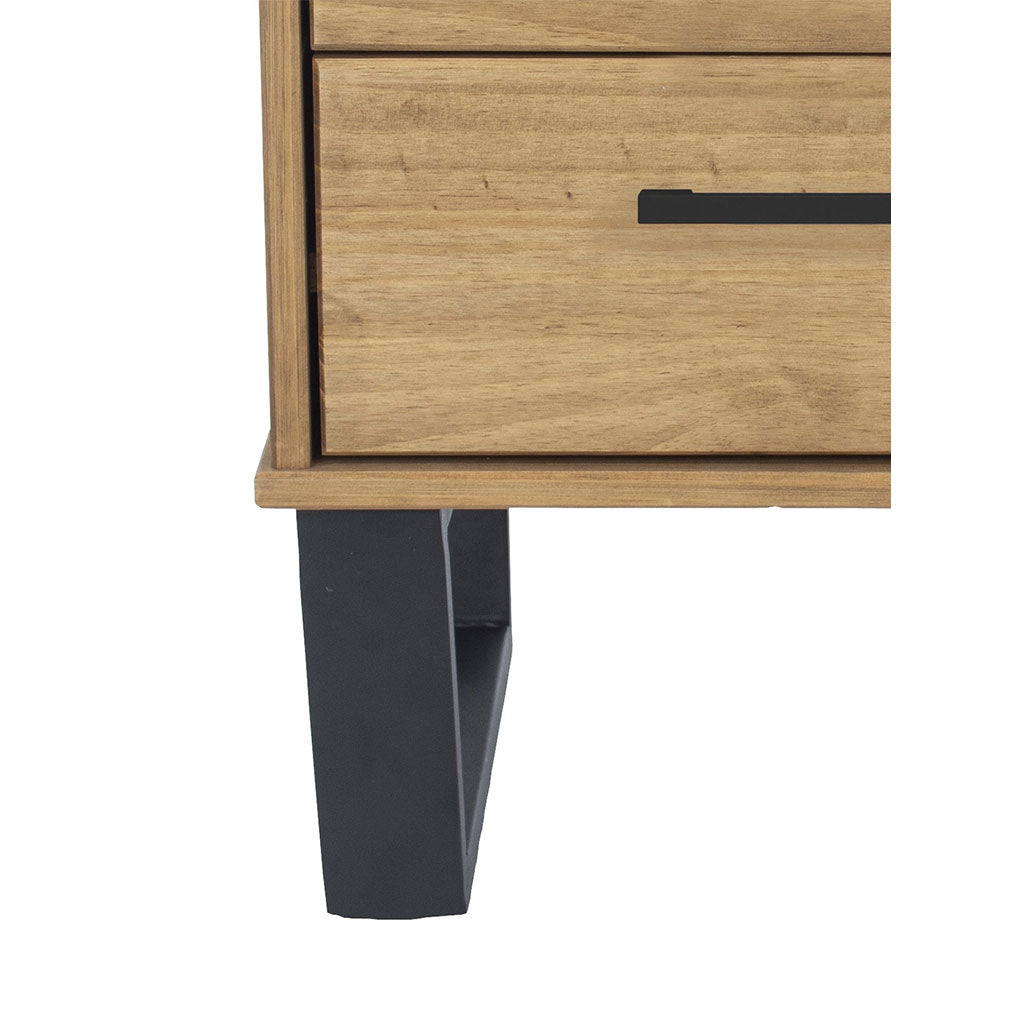 Wooden Bedside Cabinet With 2 Drawers - Texas