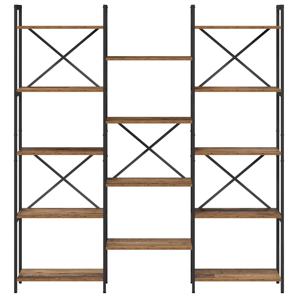 Wooden Bookcase 156cm Wide - Vantage Home