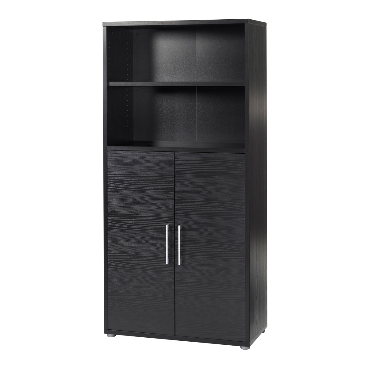 Wooden Bookcase With 2 Doors And 1 Open Shelf - Prima