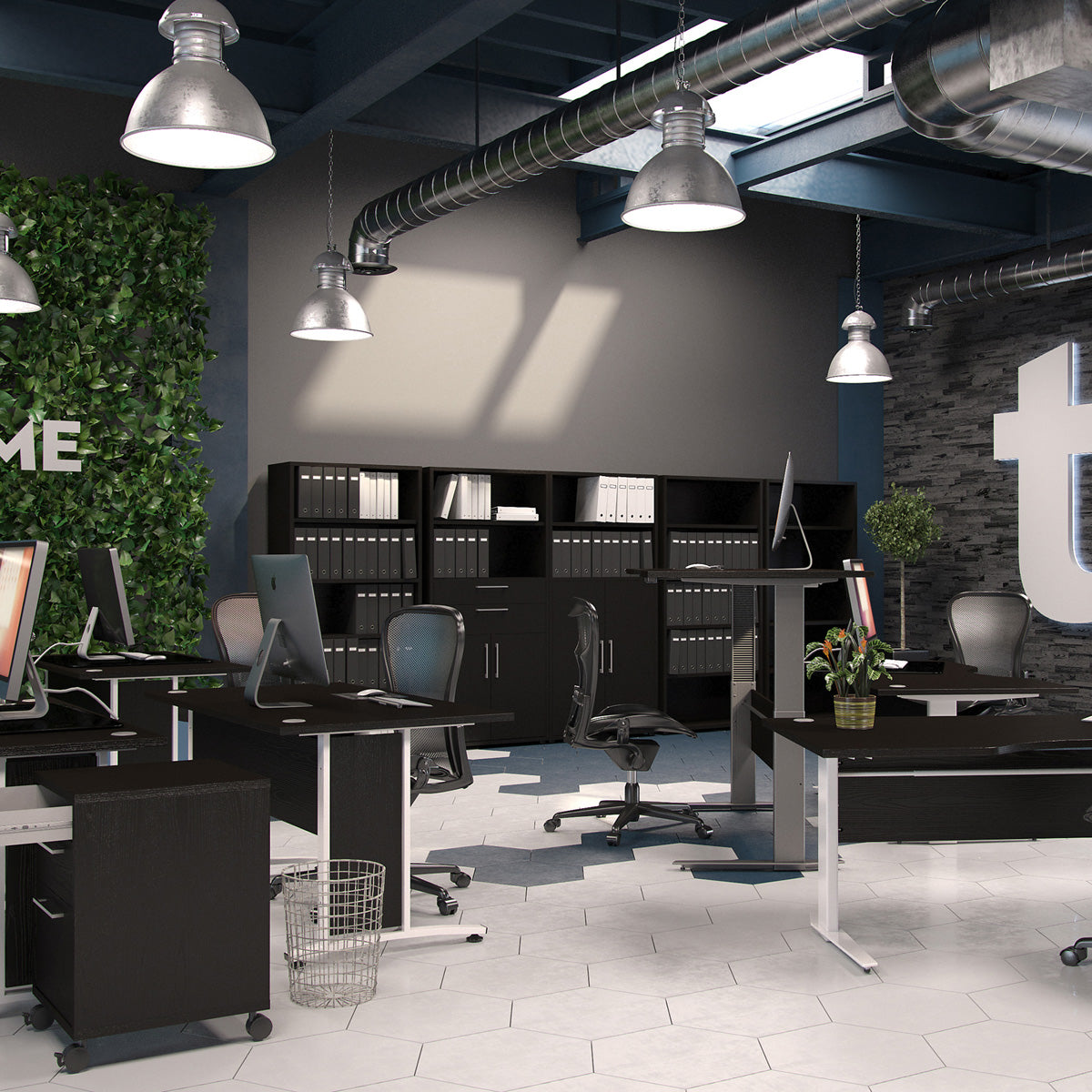 Wooden Bookcase With 2 Doors And 1 Open Shelf - Prima