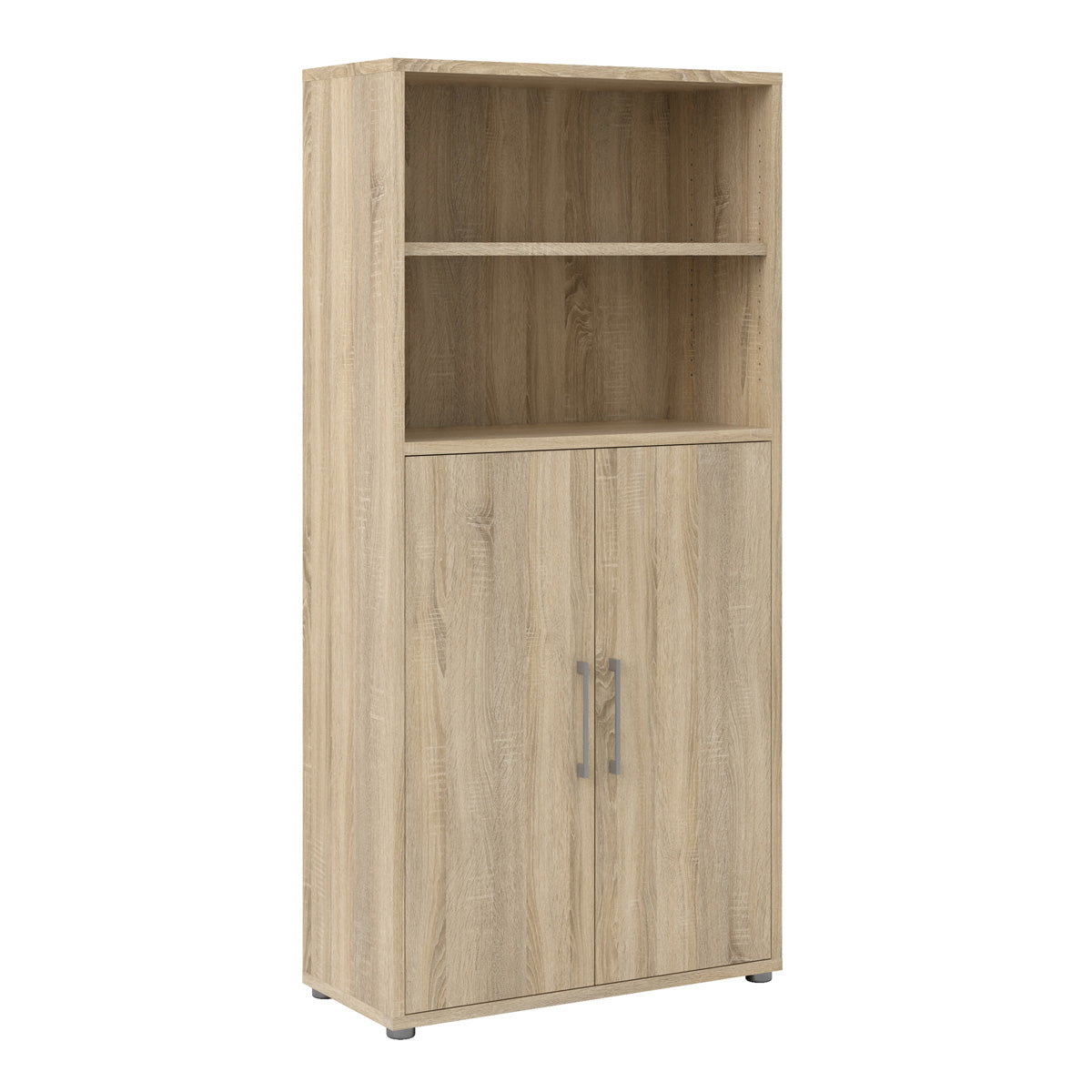 Wooden Bookcase With 2 Doors And 1 Open Shelf - Prima