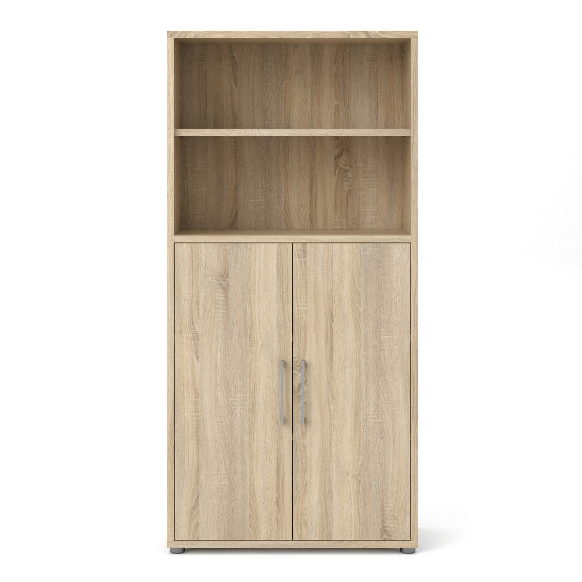 Wooden Bookcase With 2 Doors And 1 Open Shelf - Prima