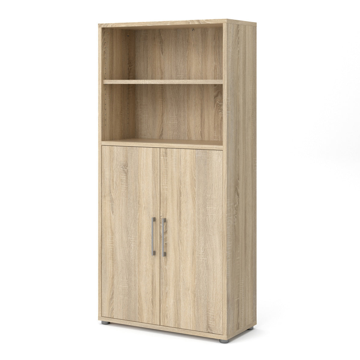 Wooden Bookcase With 2 Doors And 1 Open Shelf - Prima
