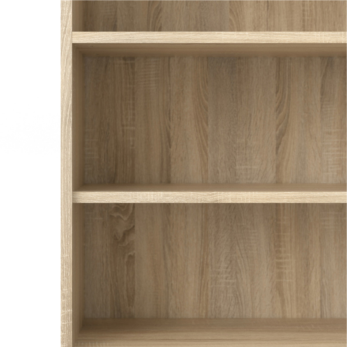 Wooden Bookcase With 2 Doors And 4 Open Shelves - Prima