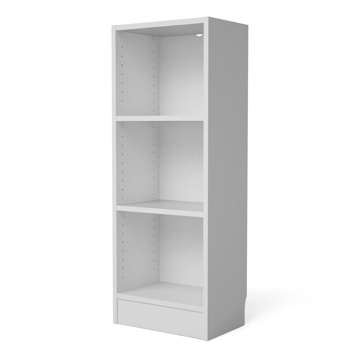 Wooden Bookcase With 2 Shelves Low And Narrow - Basic