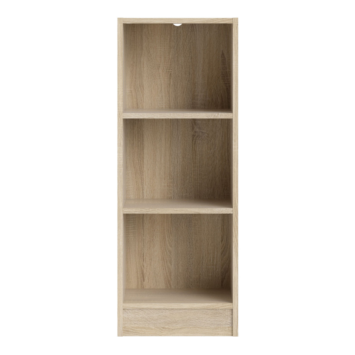 Wooden Bookcase With 2 Shelves Low And Narrow - Basic