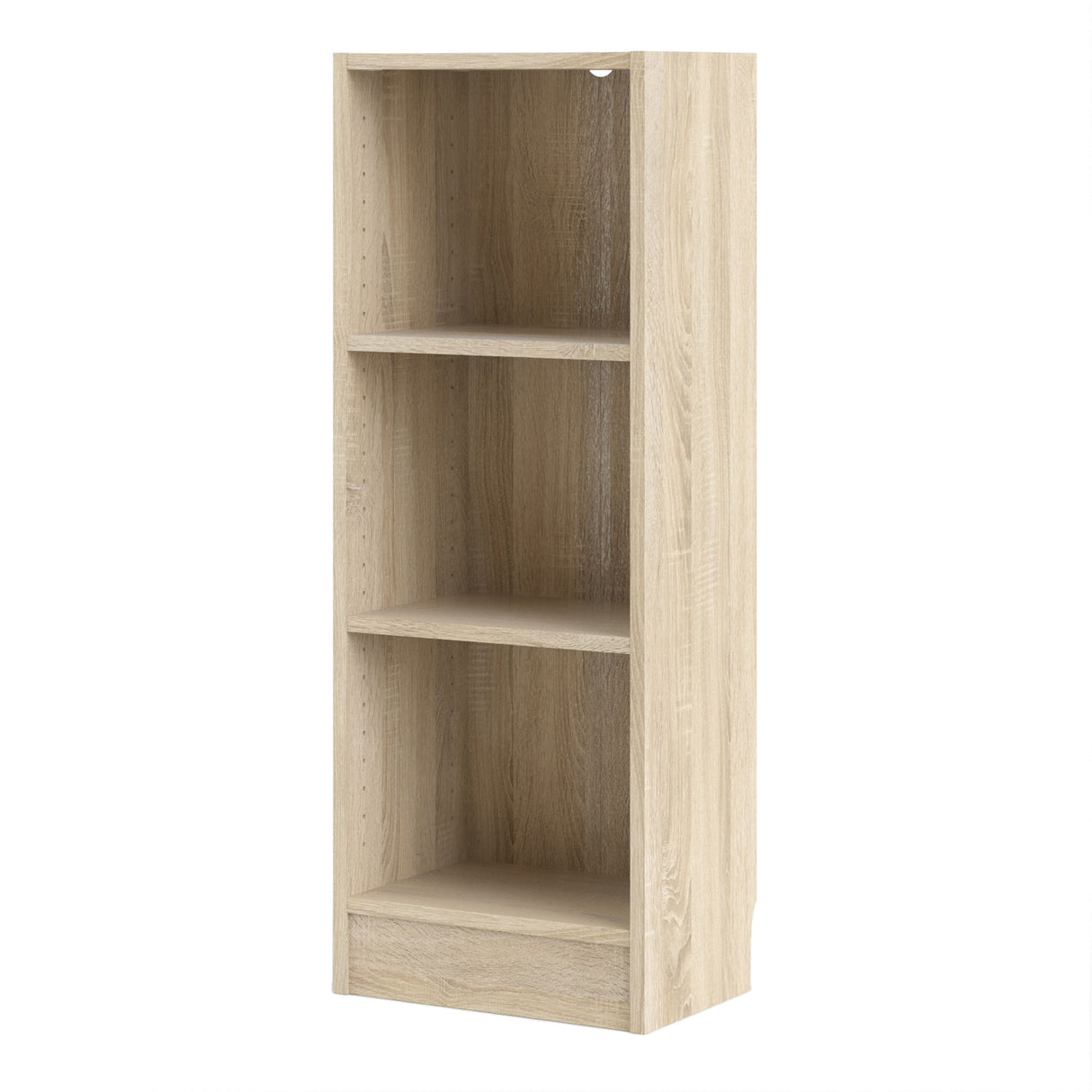 Wooden Bookcase With 2 Shelves Low And Narrow - Basic