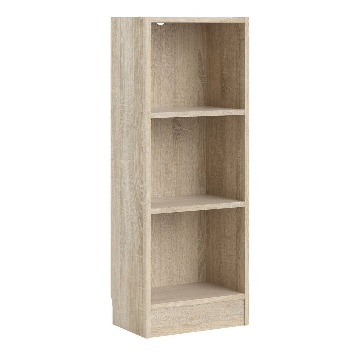 Wooden Bookcase With 2 Shelves Low And Narrow - Basic