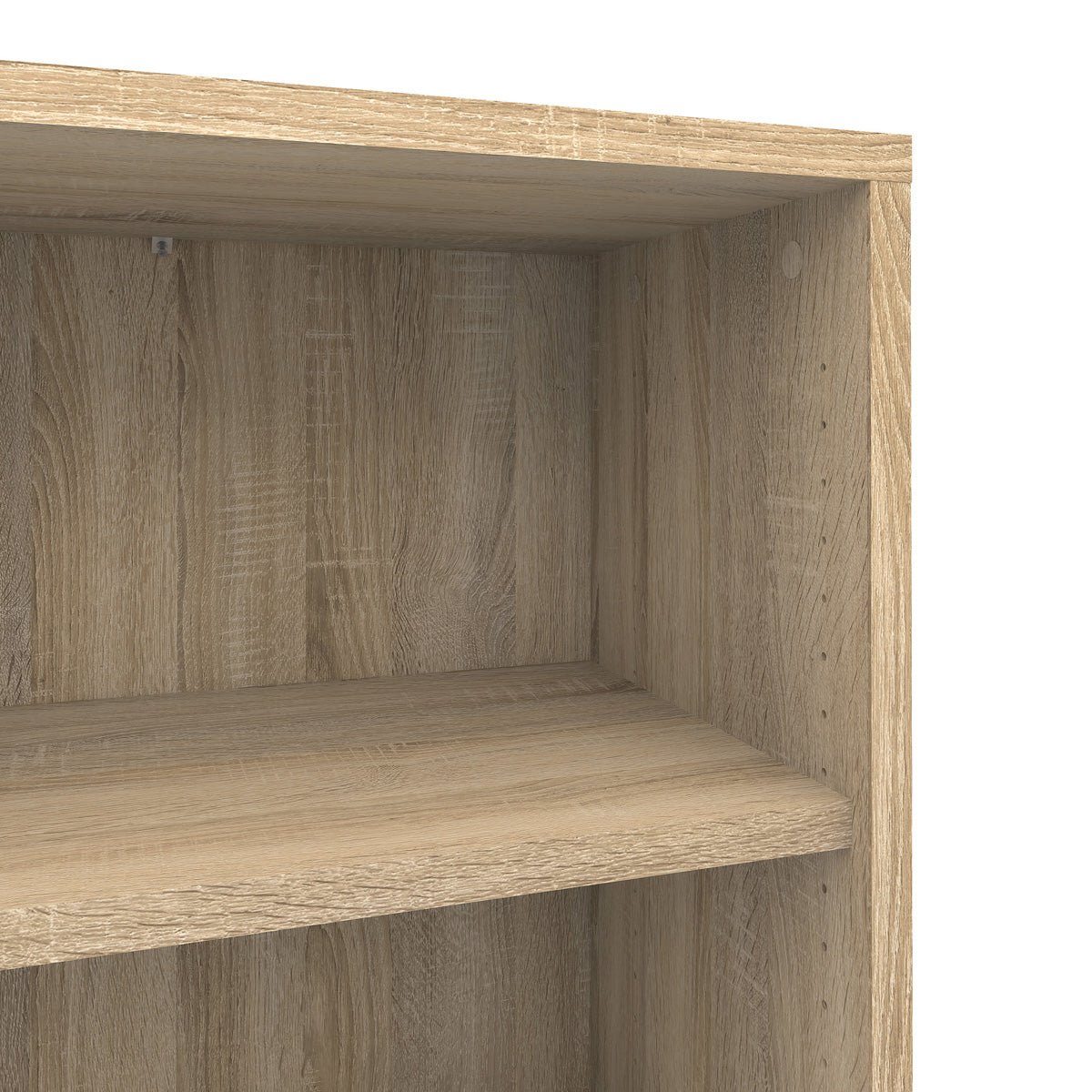 Wooden Bookcase With 3 Open Shelves 2 Doors And 2 Drawers - Prima