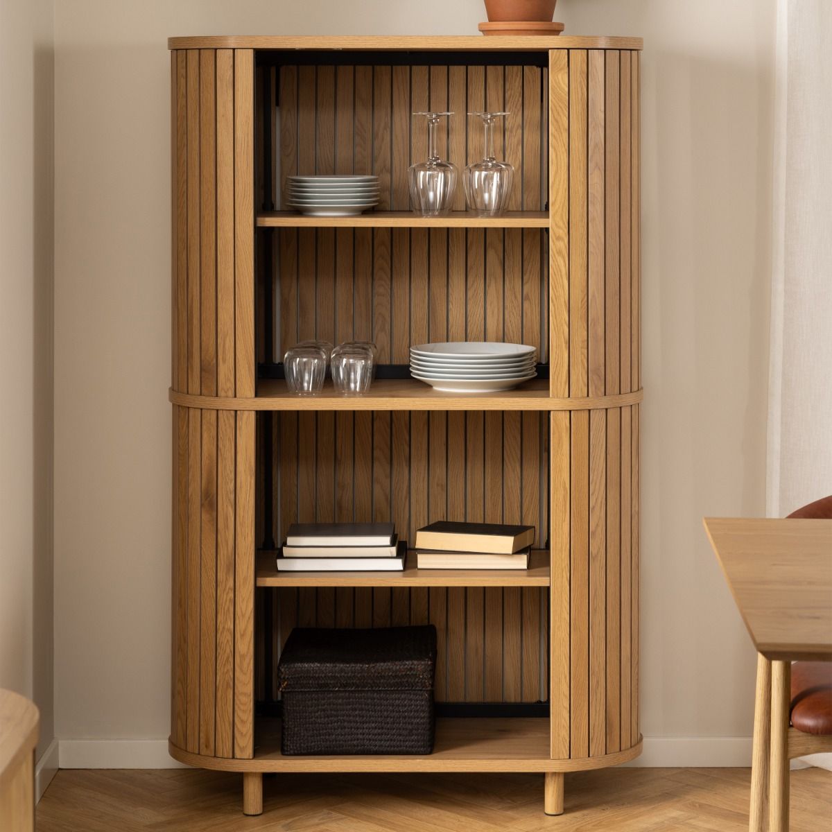 Wooden Bookcase With 3 Shelves - Colima