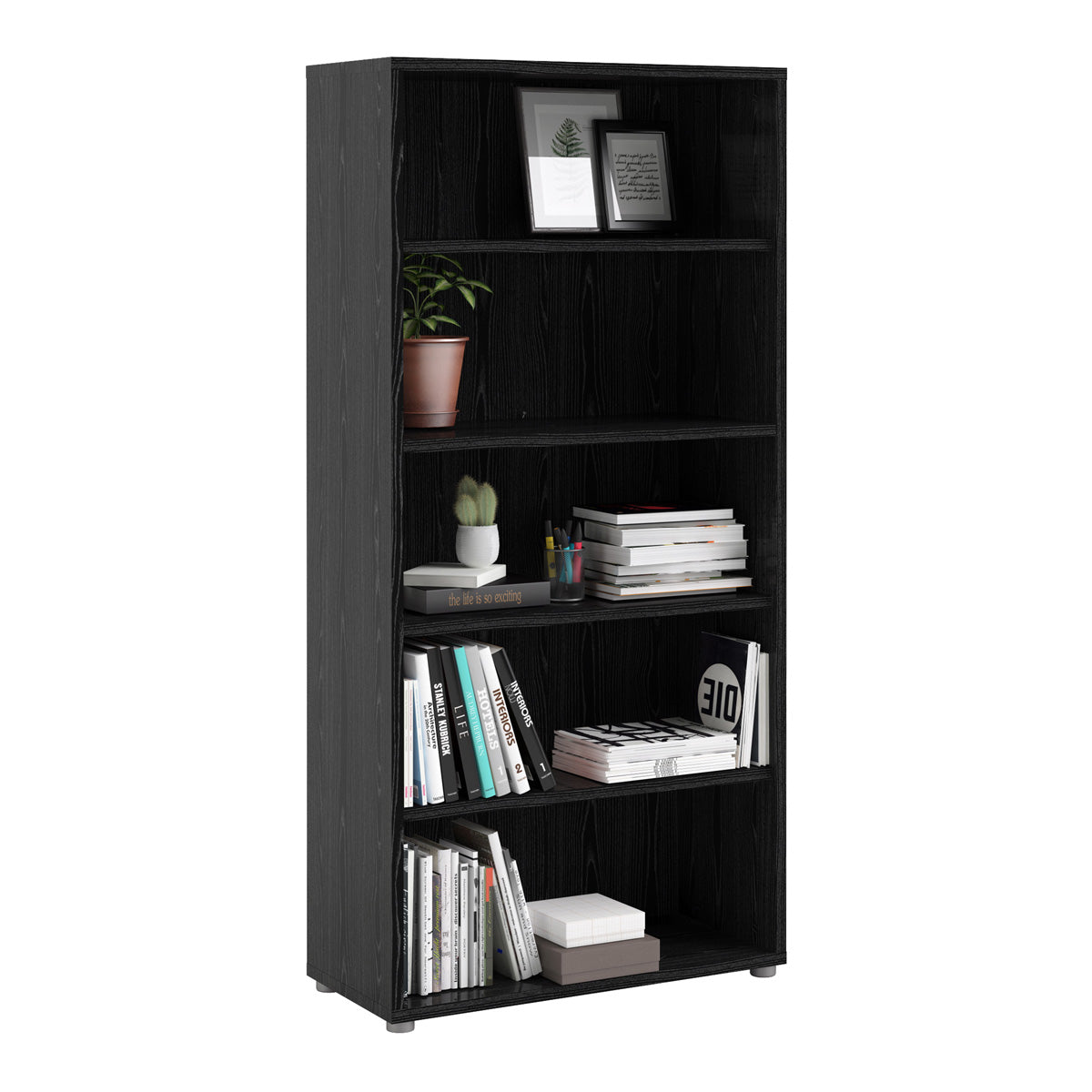 Wooden Bookcase With 4 Open Shelves - Prima