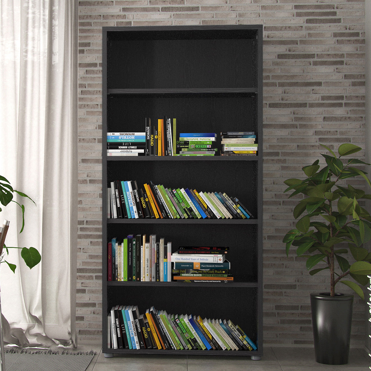 Wooden Bookcase With 4 Open Shelves - Prima