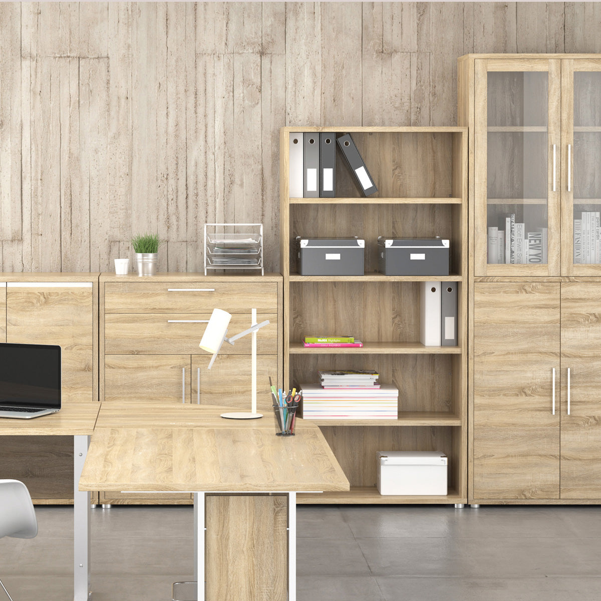 Wooden Bookcase With 4 Open Shelves - Prima