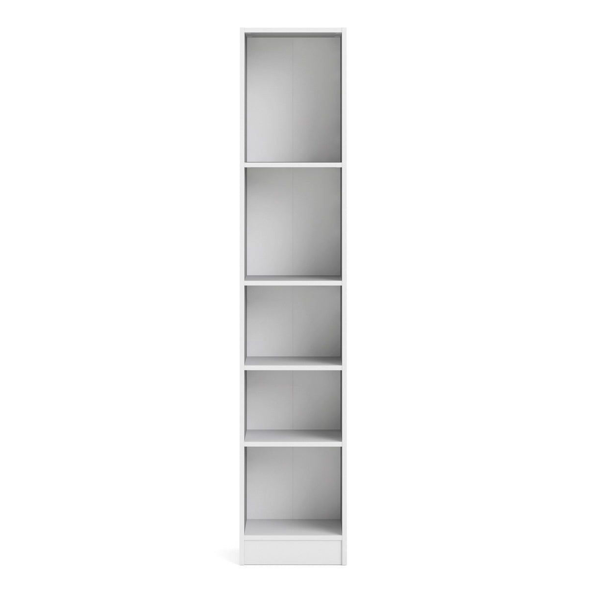 Wooden Bookcase With 4 Shelves Tall And Narrow - Basic