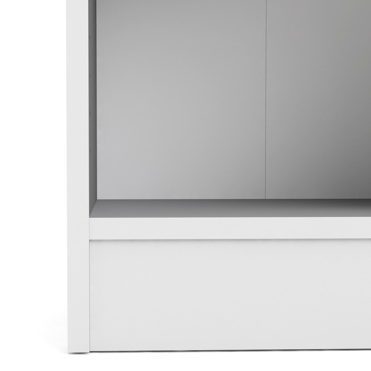 Wooden Bookcase With 4 Shelves Tall And Narrow - Basic