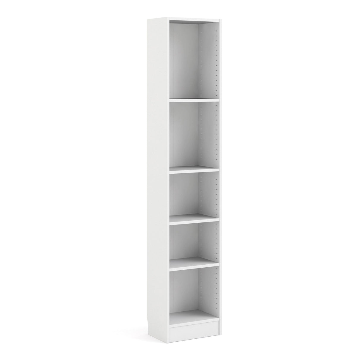 Wooden Bookcase With 4 Shelves Tall And Narrow - Basic