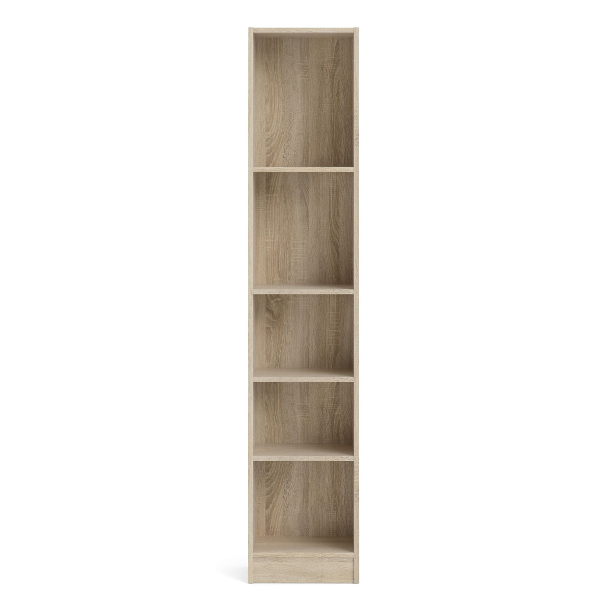 Wooden Bookcase With 4 Shelves Tall And Narrow - Basic