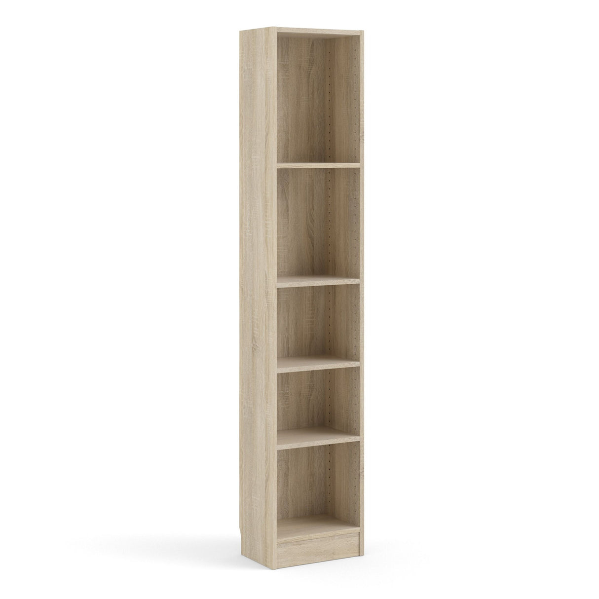 Wooden Bookcase With 4 Shelves Tall And Narrow - Basic