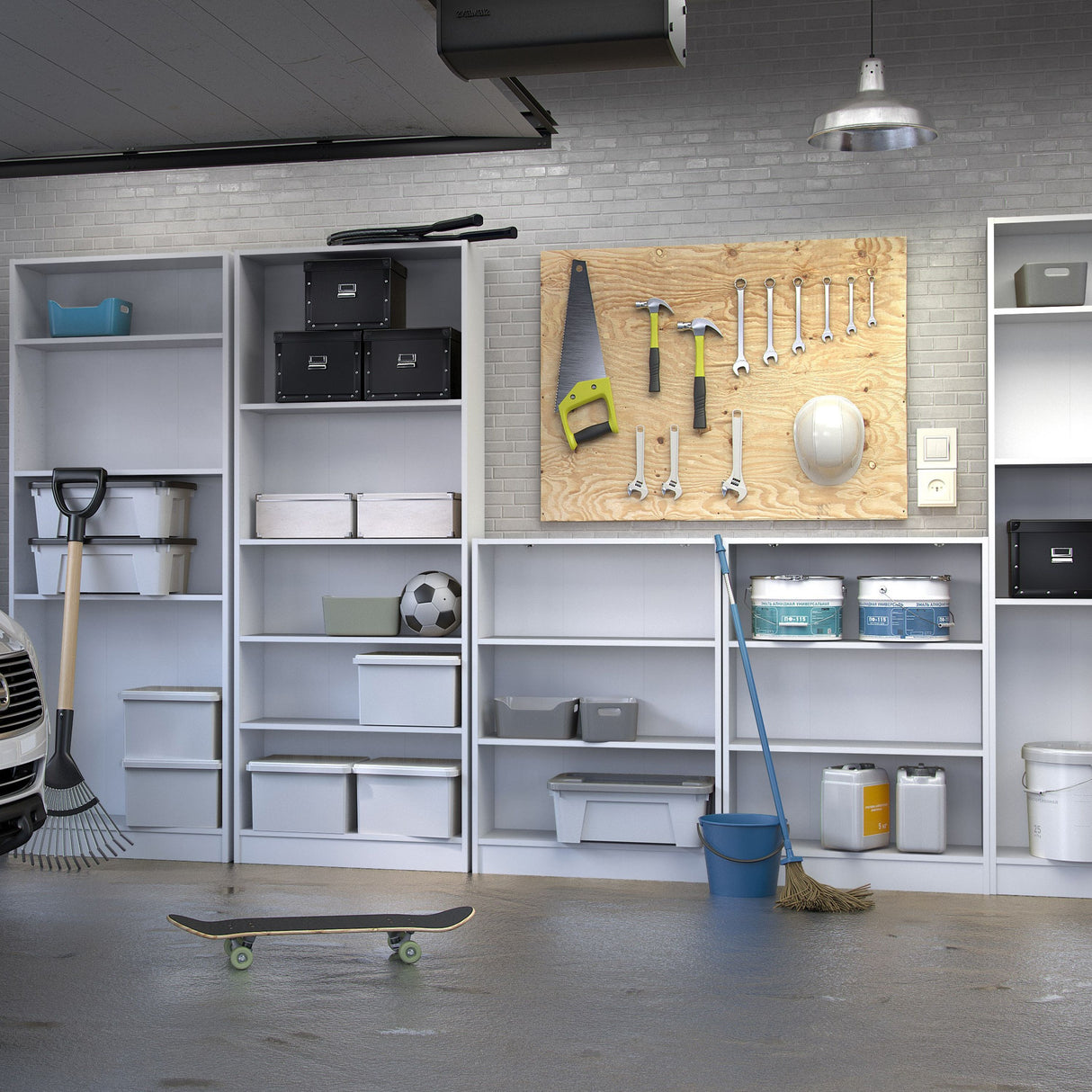 Wooden Bookcase With 4 Shelves Tall And Wide - Basic