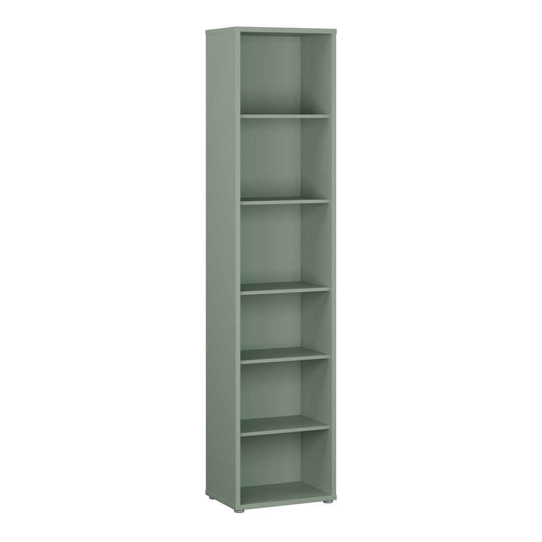 Wooden Bookcase With 5 Shelves Tall And Narrow - Alice Springs